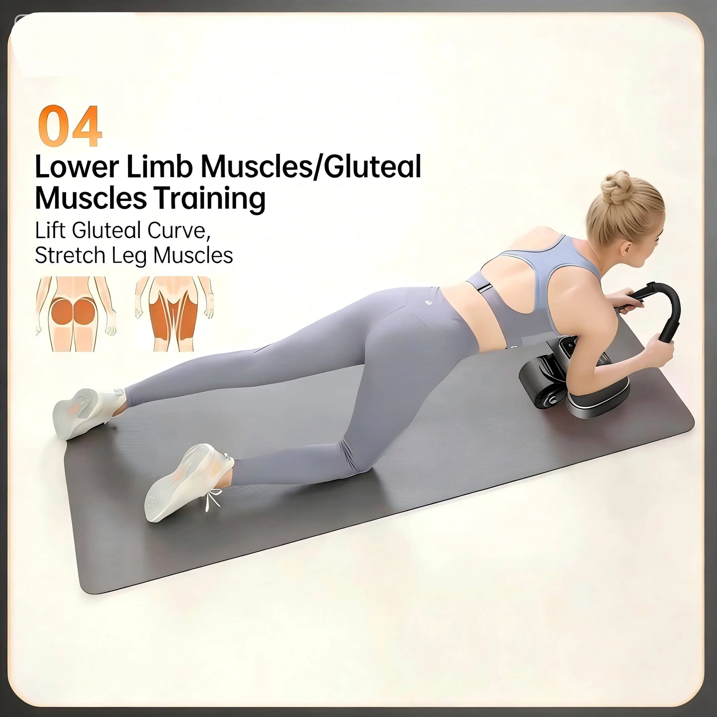 2-Wheel Ab Roller With LCD Display Plank Trainer