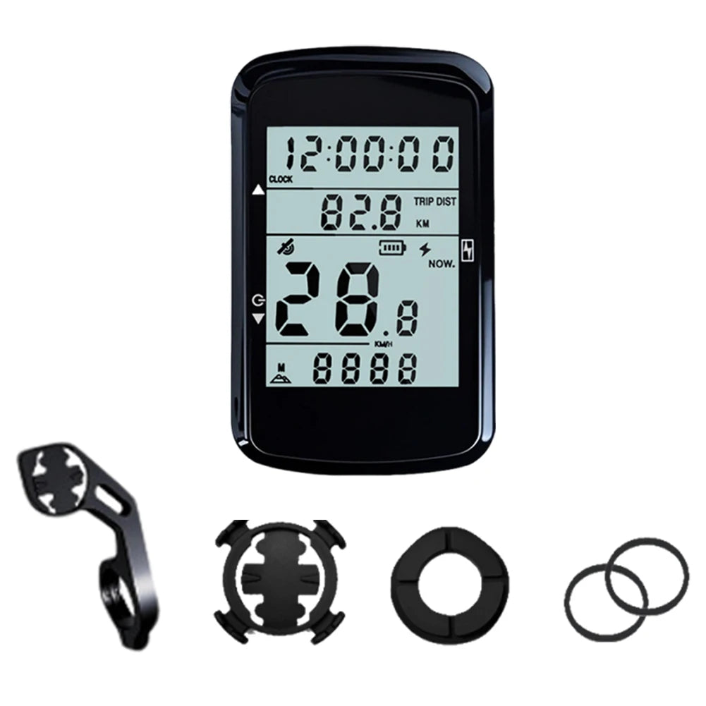 APWIKOGER Wireless Bicycle Computer With GPS Speedometer Backlight