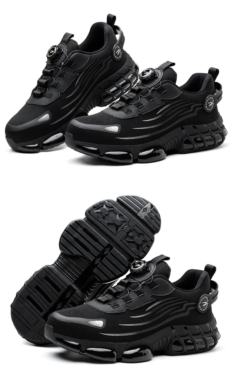 Breathable Lace-Free Soft Sole Anti-Puncture Work Shoes