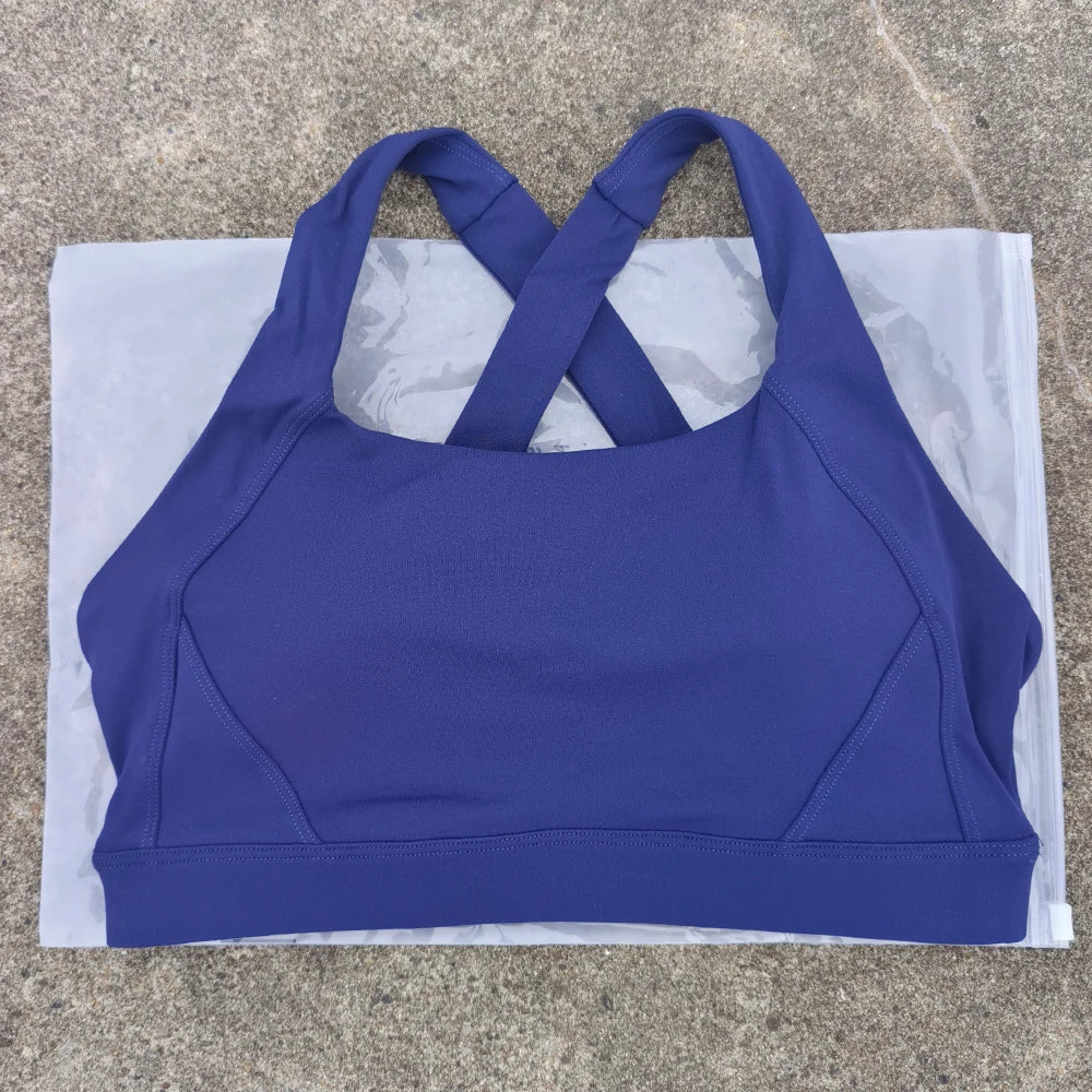 NONECN Women's Cross Back Sports Bra Quick Dry Yoga Vest