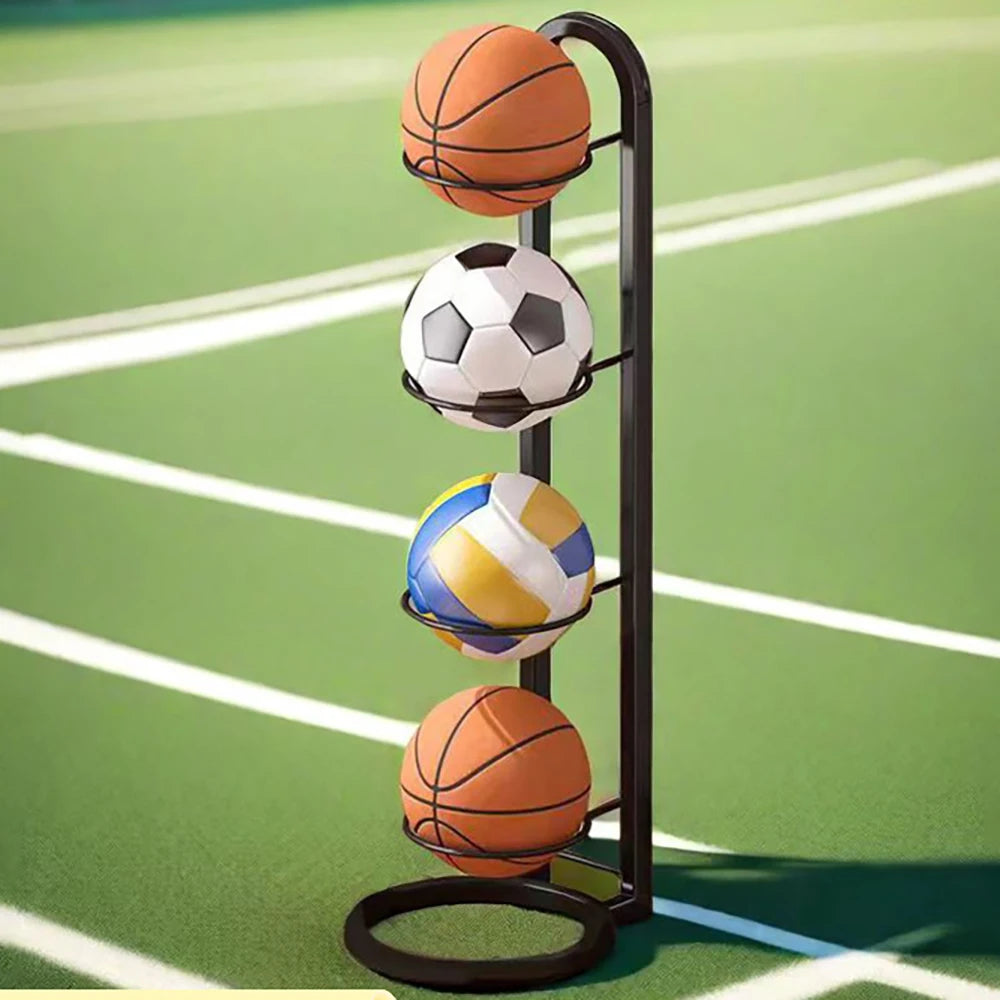 Indoor Kids Ball Storage Rack For Basketball Football Volleyball Kindergarten