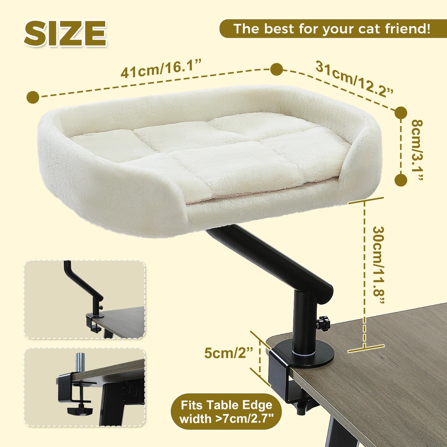 PAWZ Road Cat Desk Bed Rotatable Hammock Stand Indoor Cats