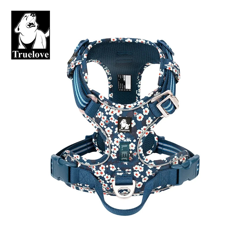 TrueLove Dog Harness Reflective Padded Quick Release Nylon