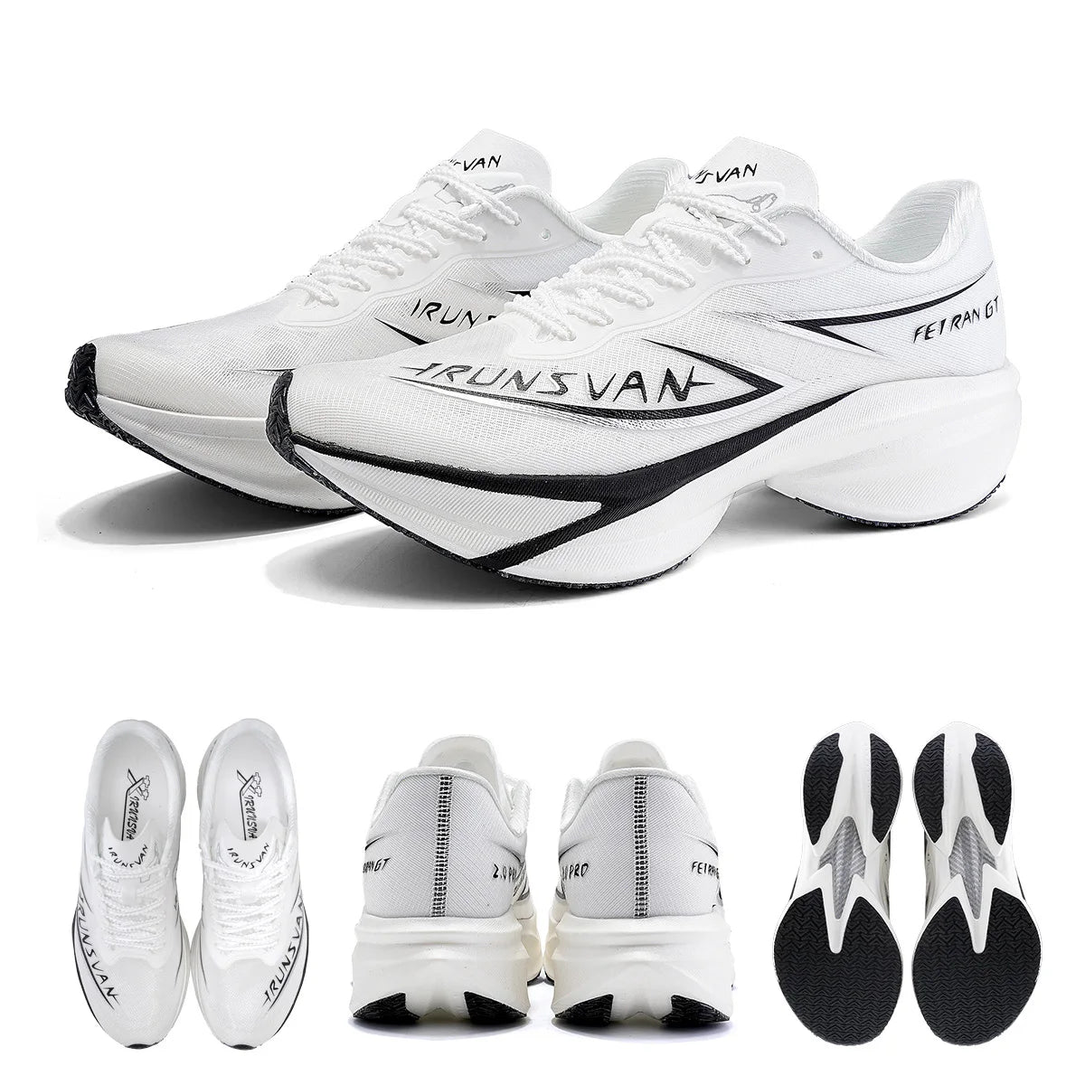 IRUNSVAN Flying Flame GT2.0 Full Palm Carbon Plate Marathon Running Shoes Track and Field Shoes Men's and Women's Sports Shoes