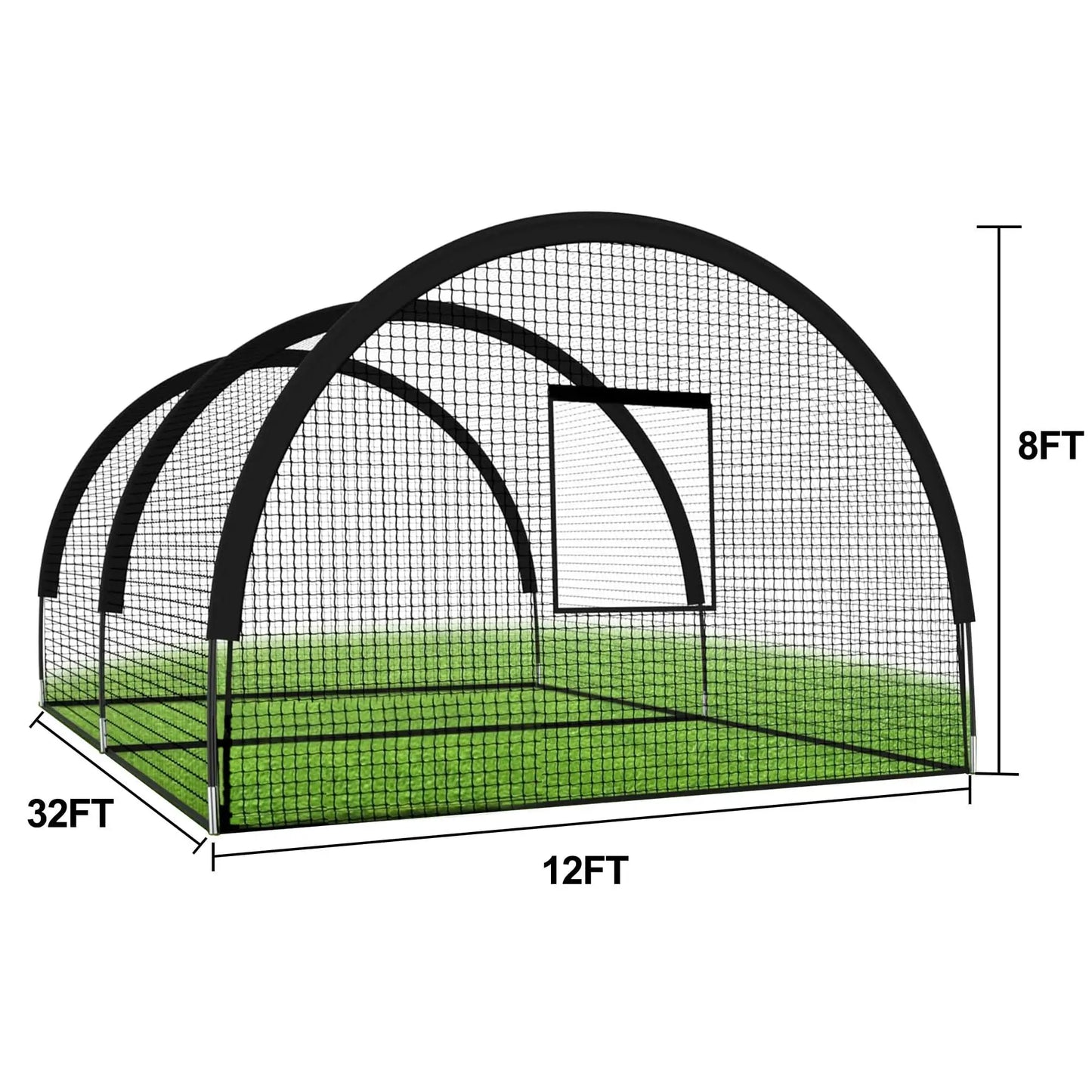 Backyard Baseball Batting Cage With Frame And Netting For Practice