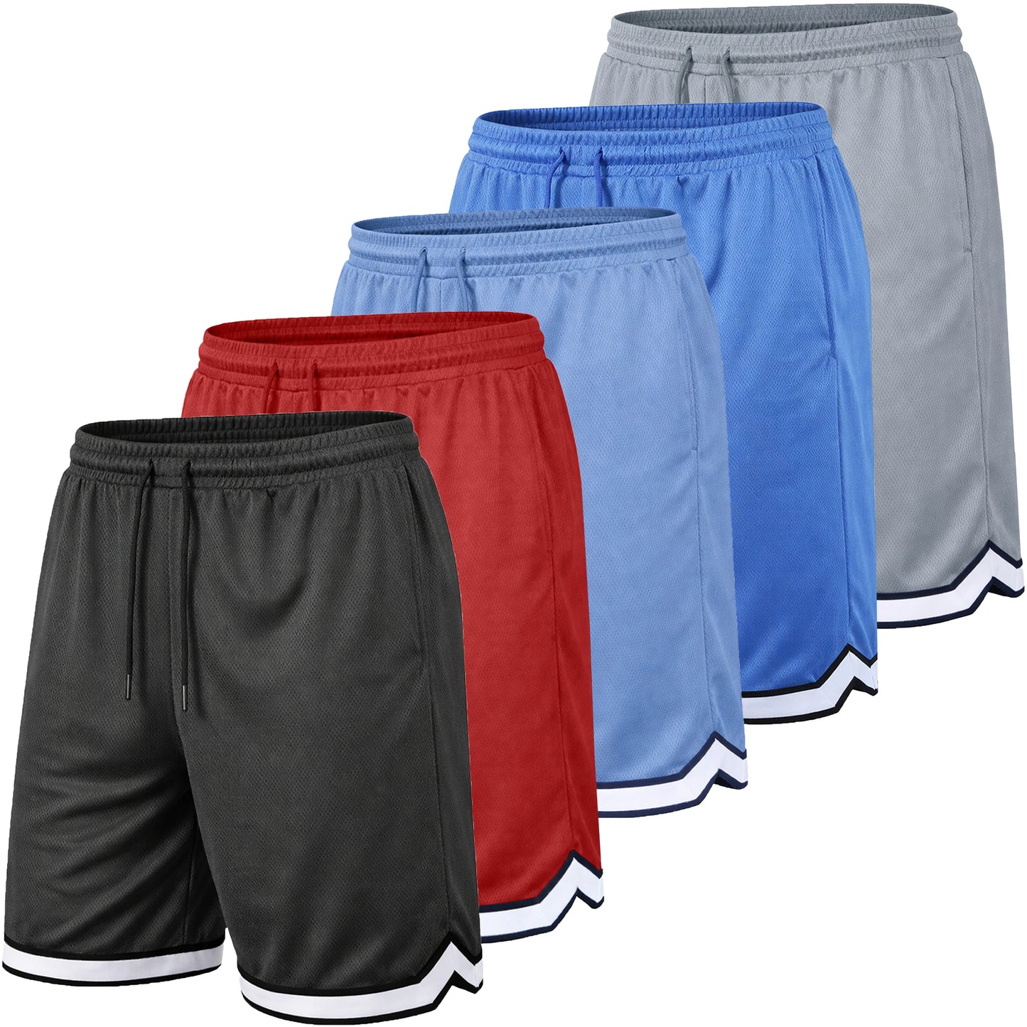 Mens Lightweight Breathable Moisture Wicking Mesh Shorts With Pockets