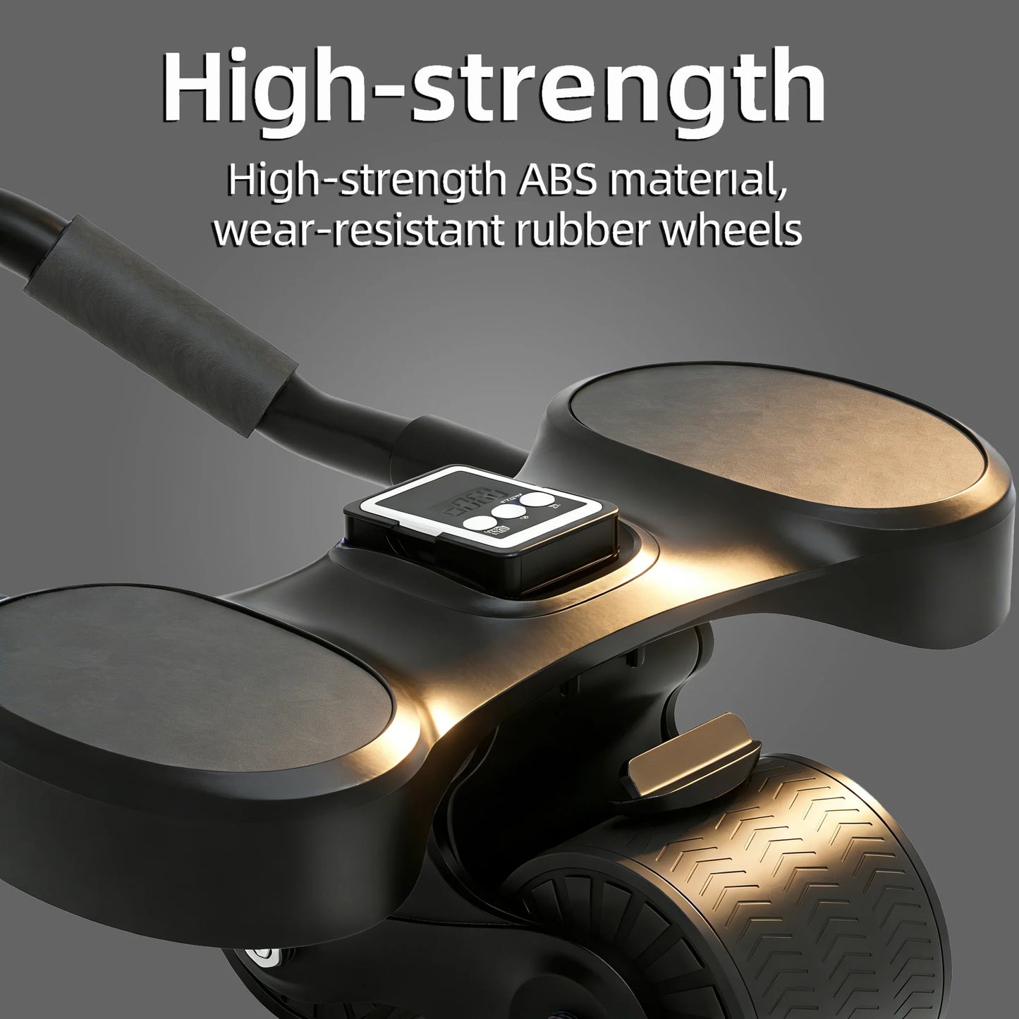 2-Wheel Ab Roller With LCD Display Plank Trainer