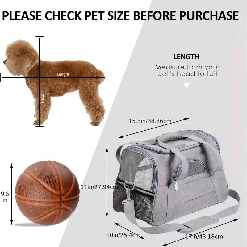 JTPAWS Soft Sided Cat Carrier Travel Carrier For Pets