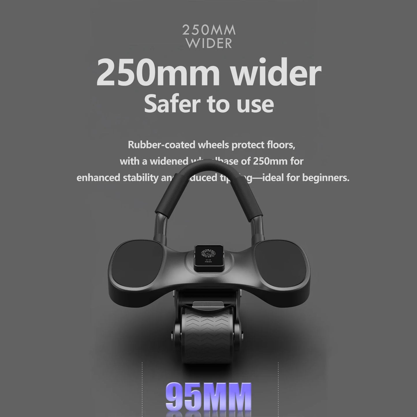 2-Wheel Ab Roller With LCD Display Plank Trainer