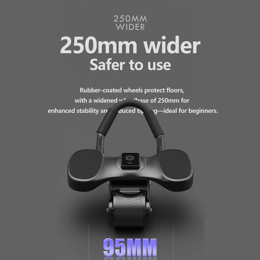 2-Wheel Ab Roller With LCD Display Plank Trainer