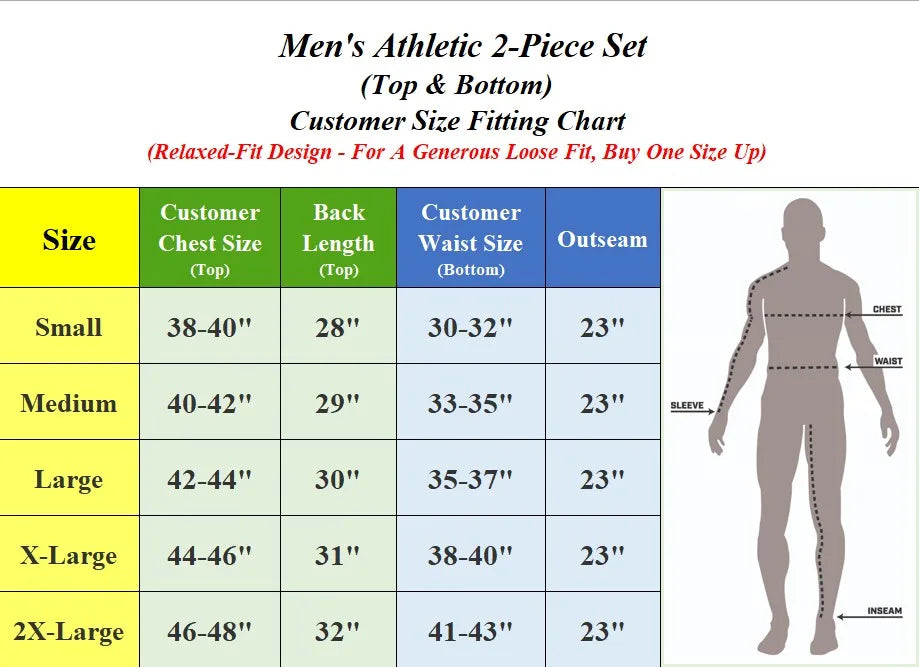 Men's 2 Piece Athletic Tee And Short Active Set For Training
