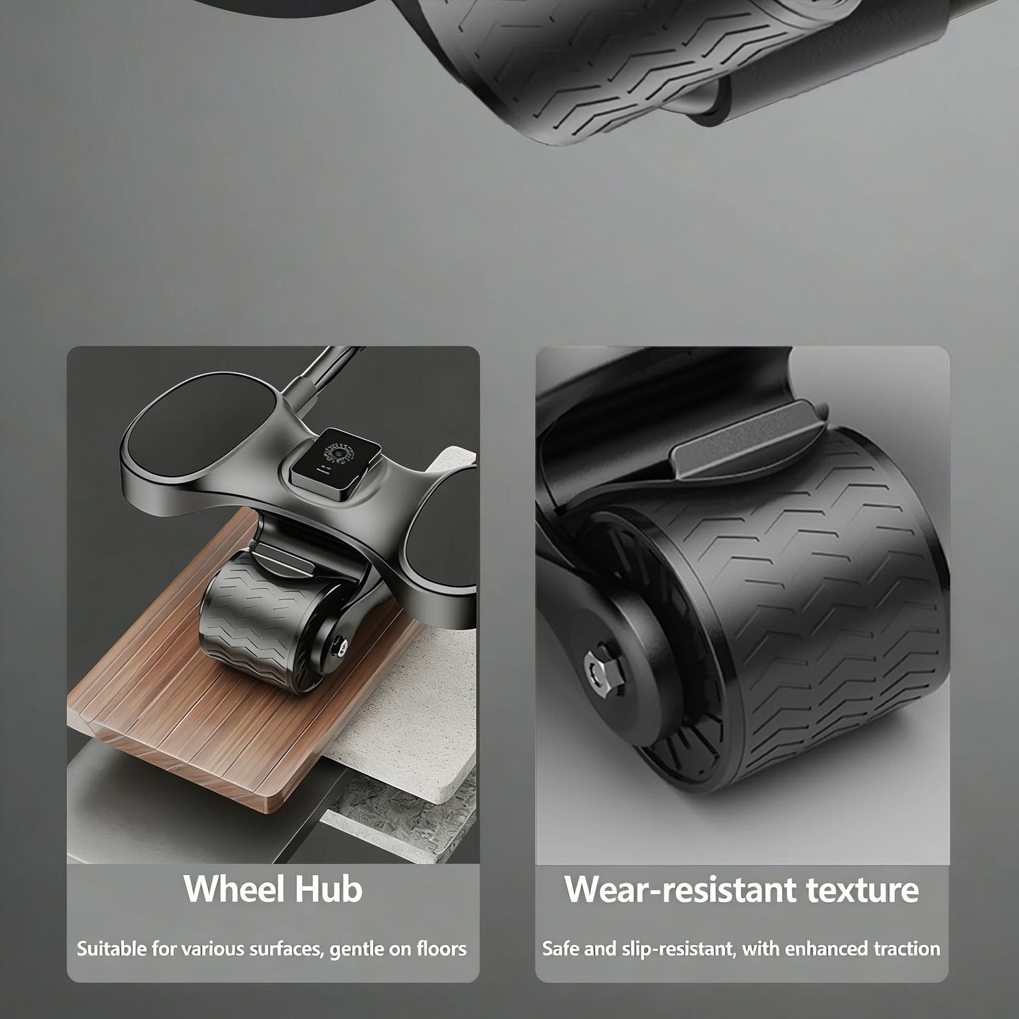 2-Wheel Ab Roller With LCD Display Plank Trainer