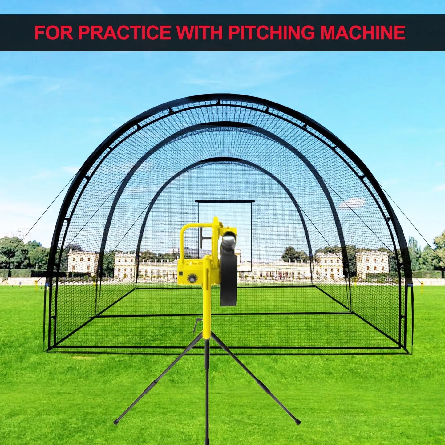Backyard Baseball Batting Cage With Frame And Netting For Practice