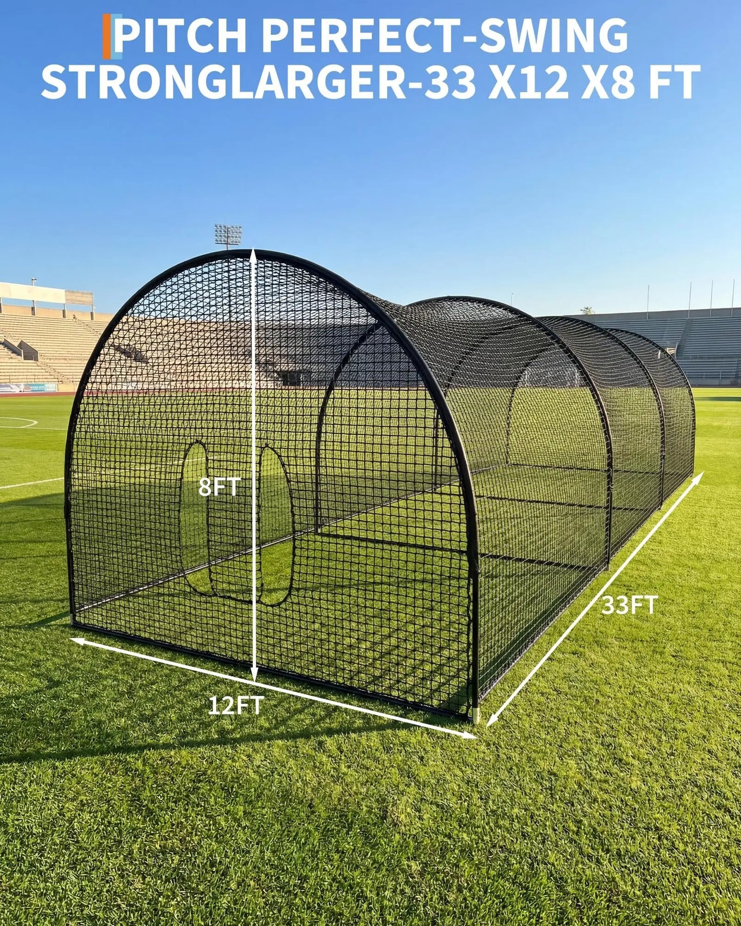 Backyard Baseball Batting Cage With Frame And Netting For Practice