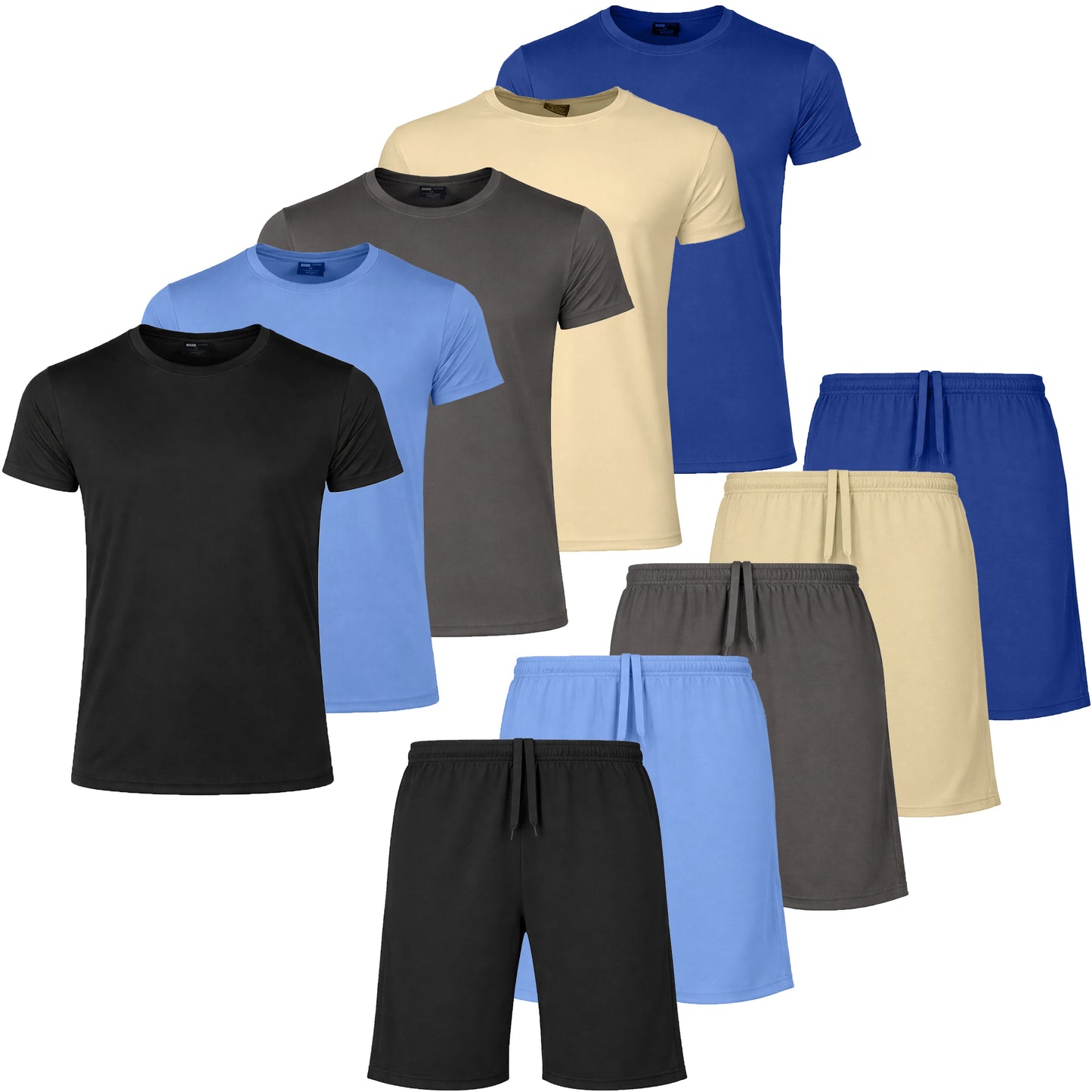 Men's 2 Piece Athletic Tee And Short Active Set For Training