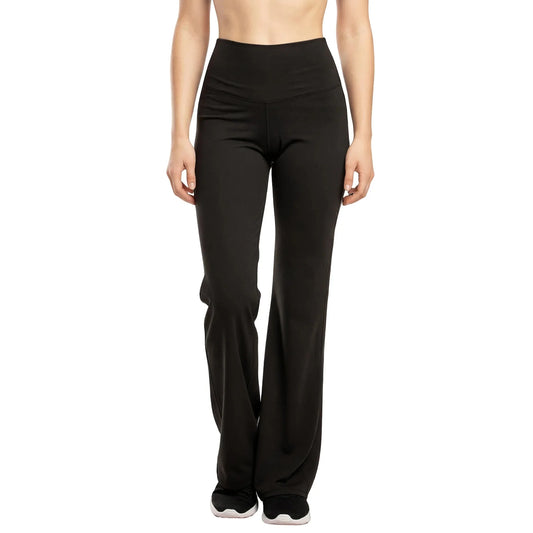 Ladies Flare Leggings Yoga Pants Knit Stretch For Women