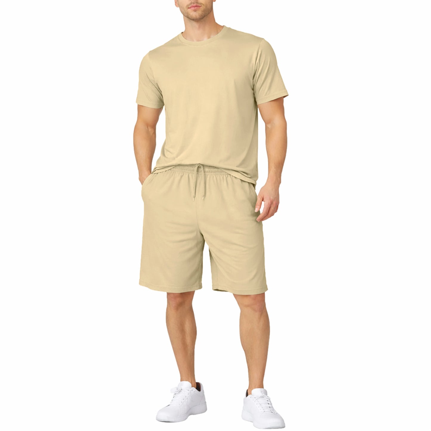 Men's 2 Piece Athletic Tee And Short Active Set For Training