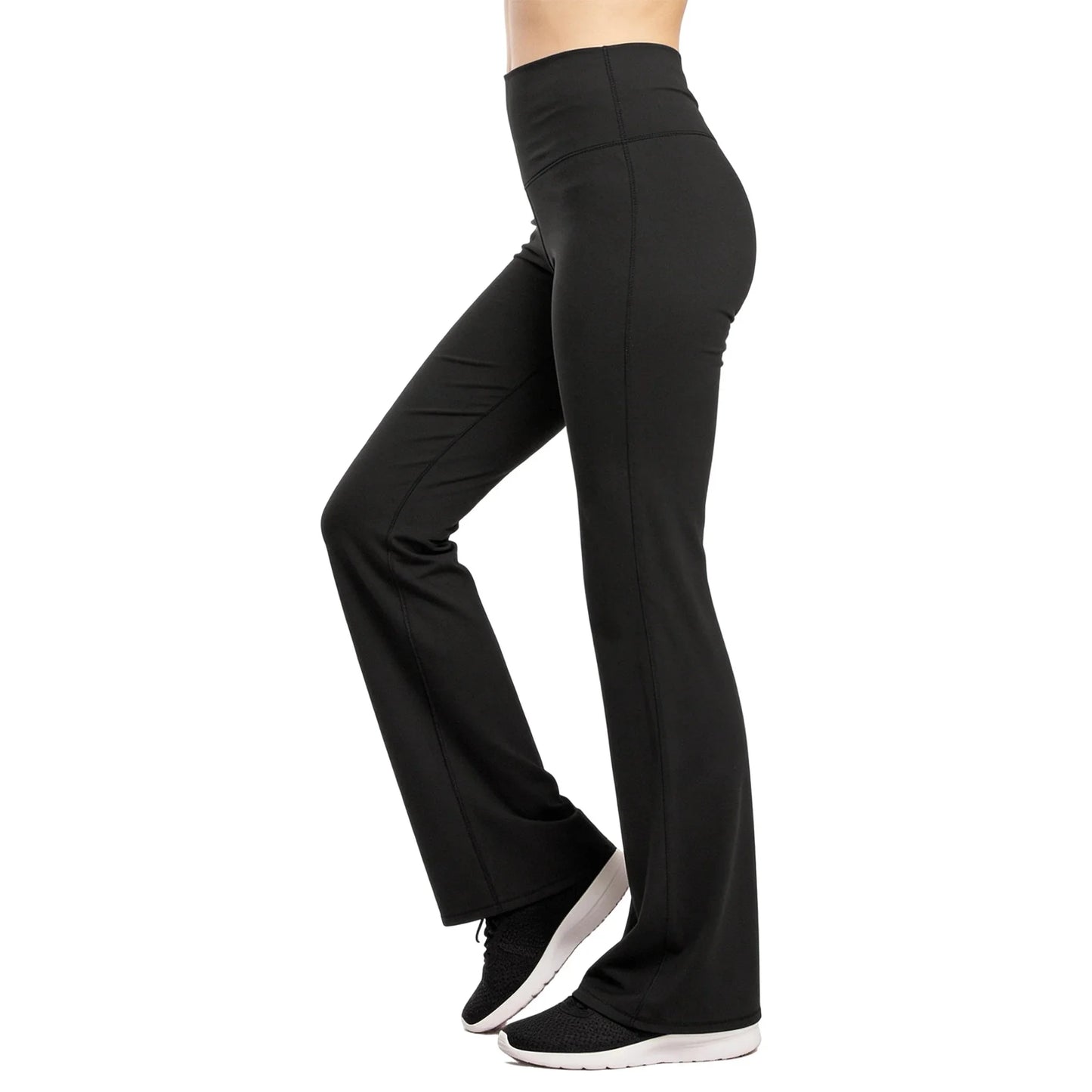 Ladies Flare Leggings Yoga Pants Knit Stretch For Women