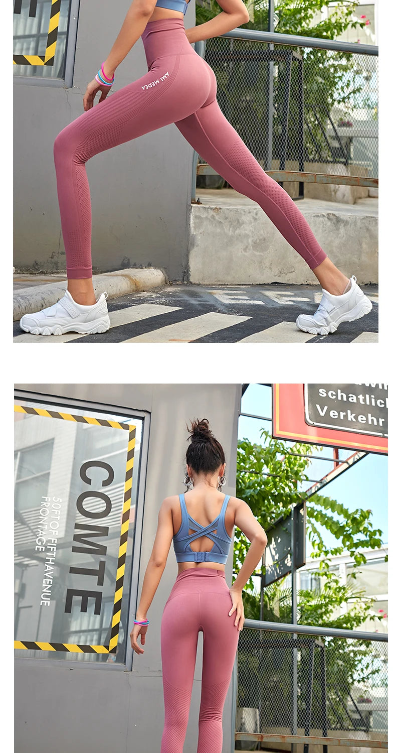 DIQUEQICN Women's High Waist Yoga Leggings Tummy Control