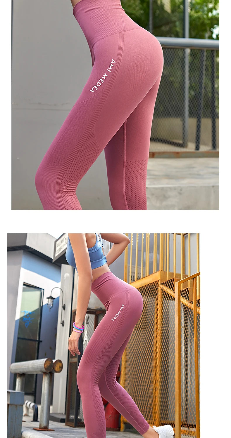 DIQUEQICN Women's High Waist Yoga Leggings Tummy Control