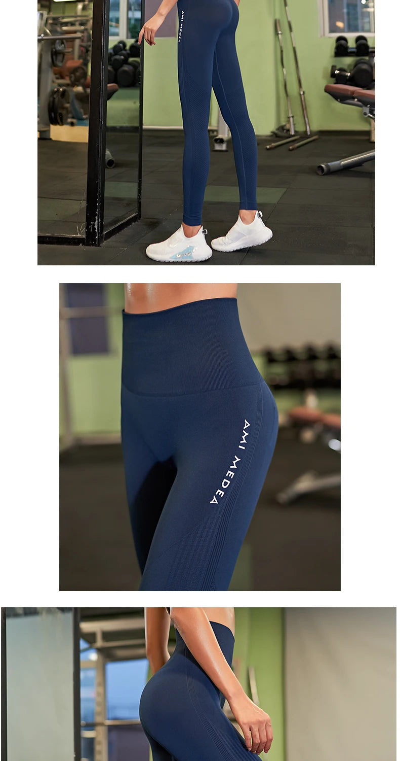 DIQUEQICN Women's High Waist Yoga Leggings Tummy Control