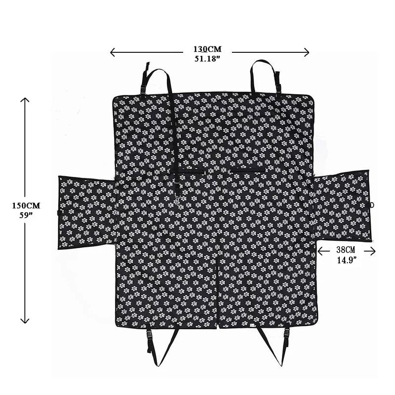 KEMISIDI Waterproof Dog Car Seat Cover Hammock With Safety Belt