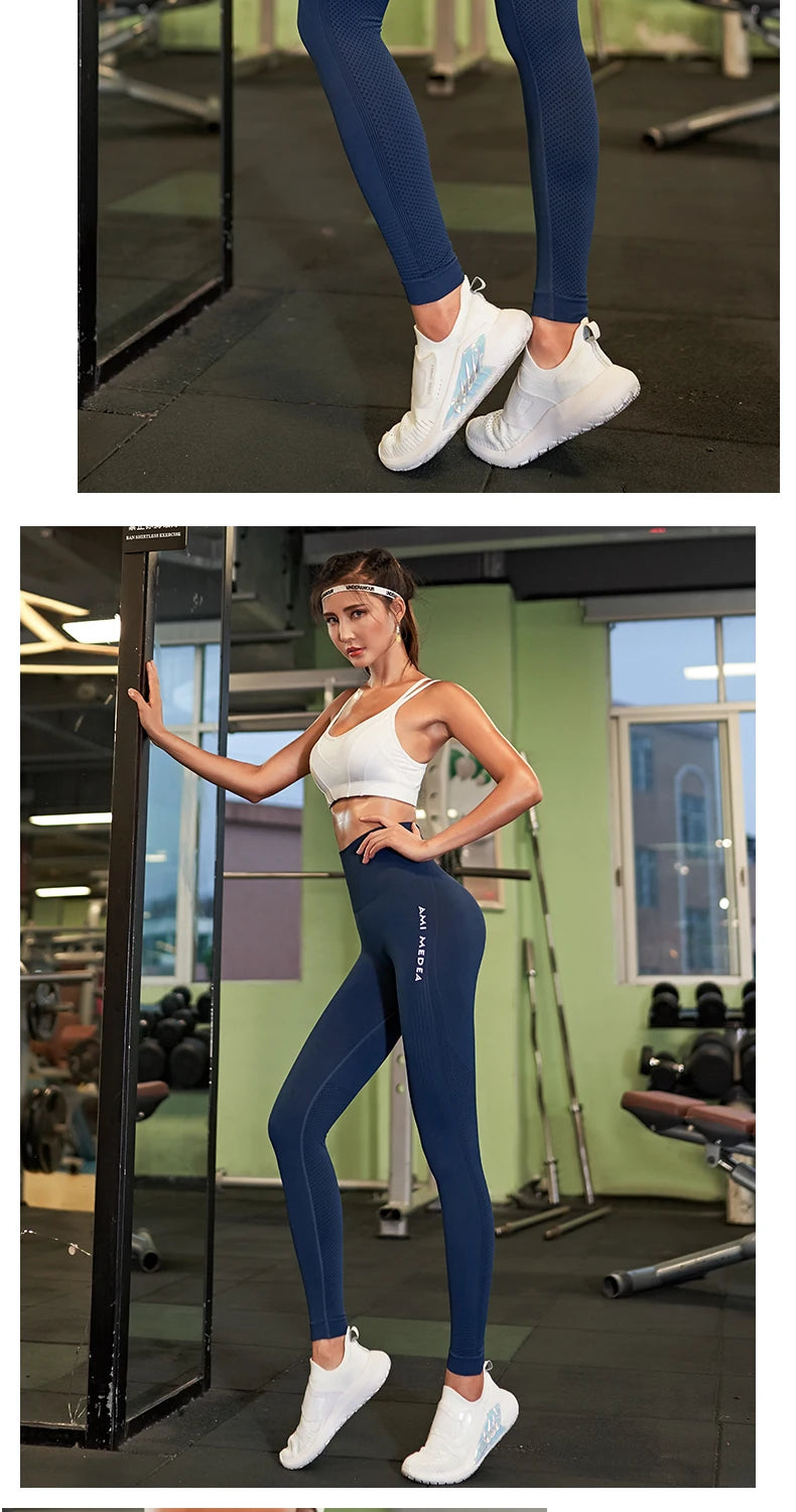 DIQUEQICN Women's High Waist Yoga Leggings Tummy Control