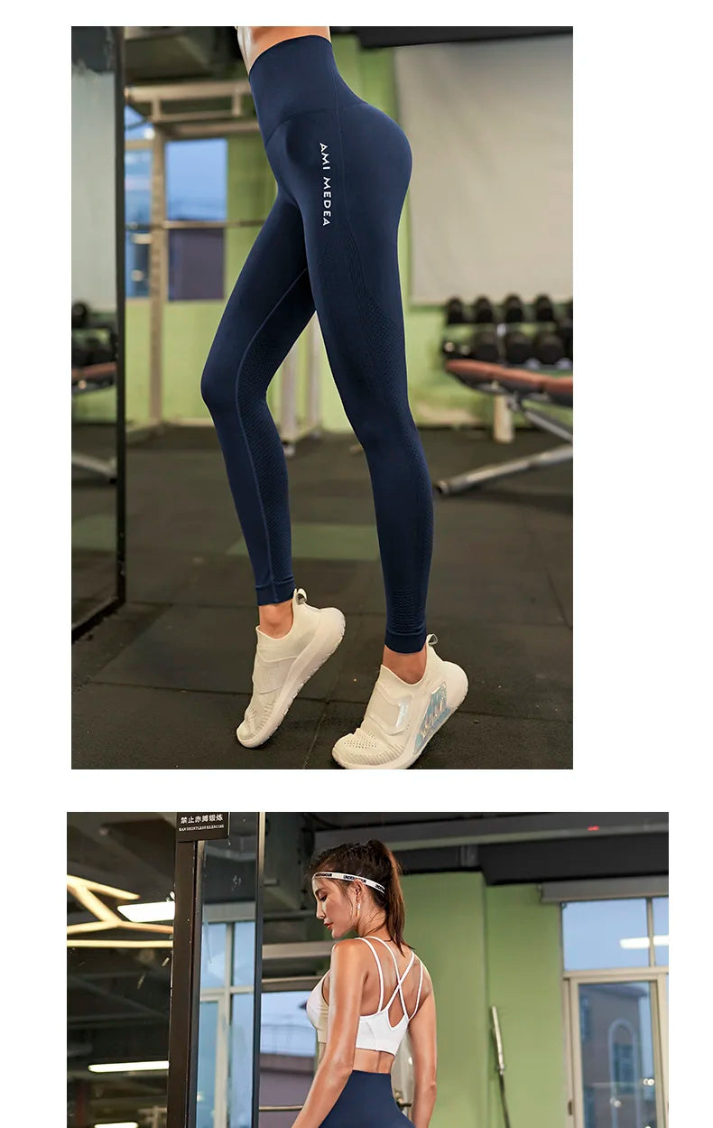 DIQUEQICN Women's High Waist Yoga Leggings Tummy Control