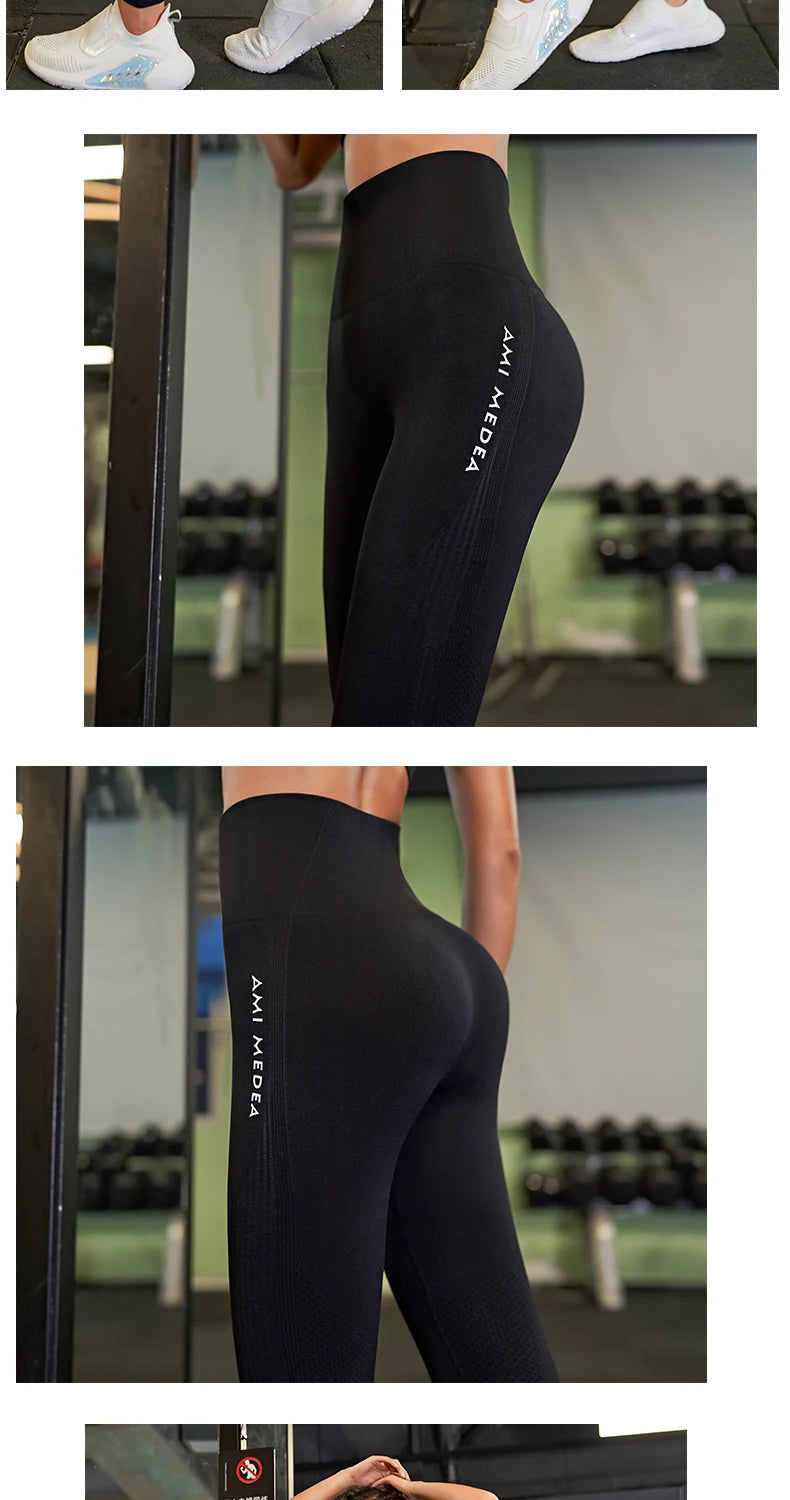 DIQUEQICN Women's High Waist Yoga Leggings Tummy Control