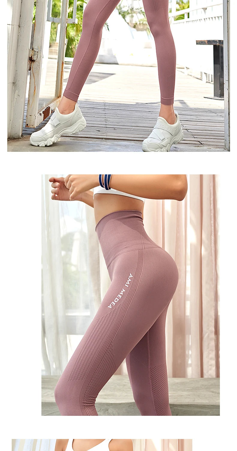 DIQUEQICN Women's High Waist Yoga Leggings Tummy Control