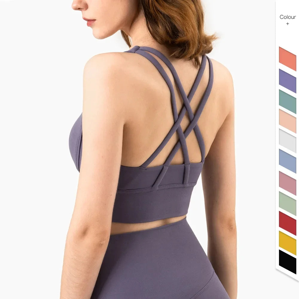 COZOK Cross Back Yoga Bra Tank Top Breathable For Women