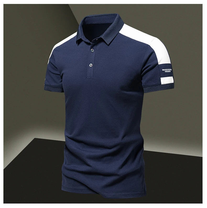 Lane JT Men Polo Shirt Summer Ice Silk Cotton Casual