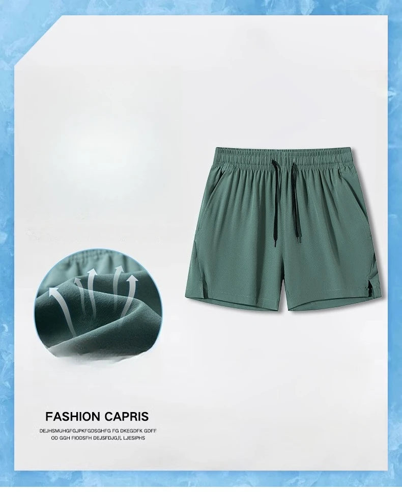 Men's Quick Dry Summer Shorts With Five Pocket Design Breathable