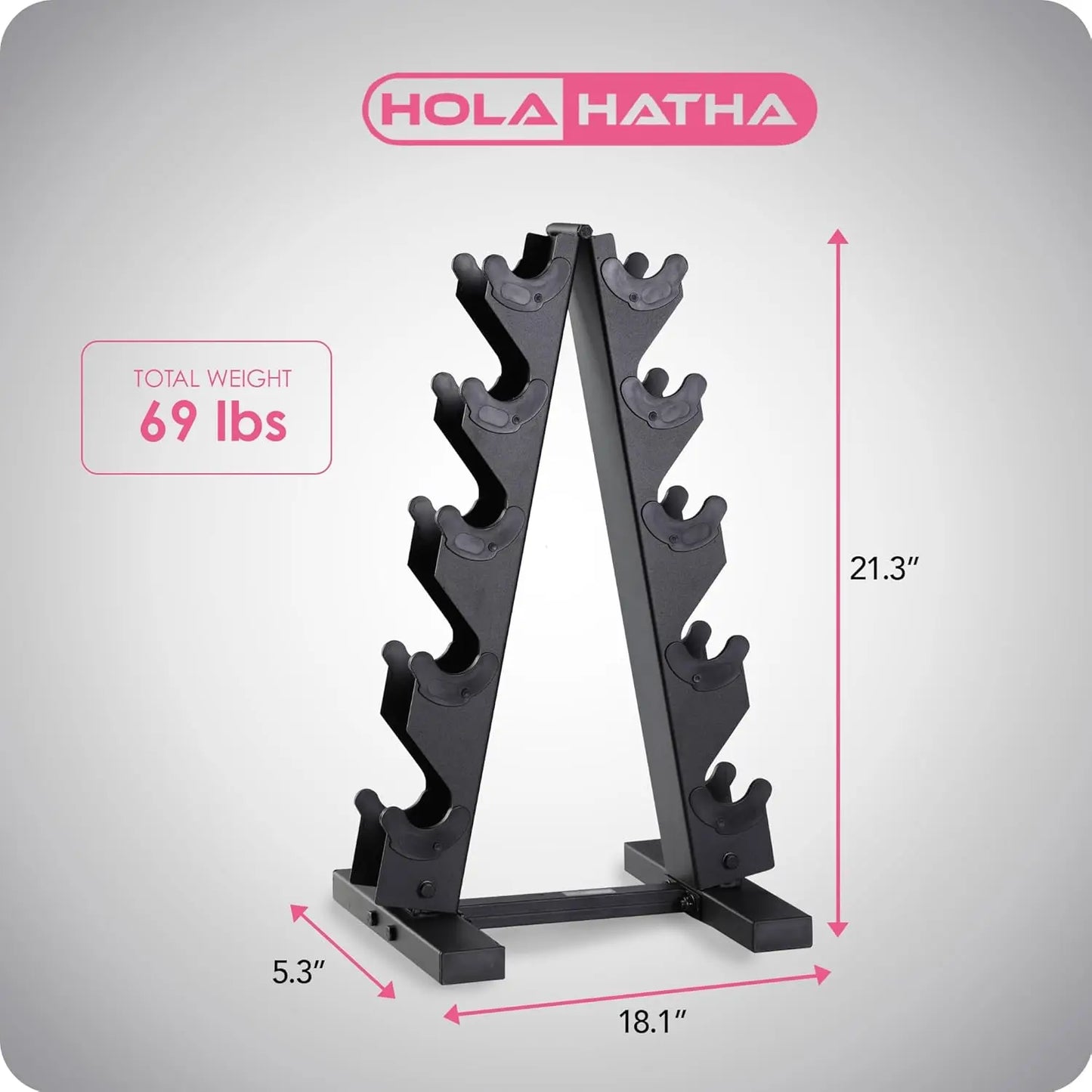 Hexagonal Dumbbell Set With Rack For Home Workouts