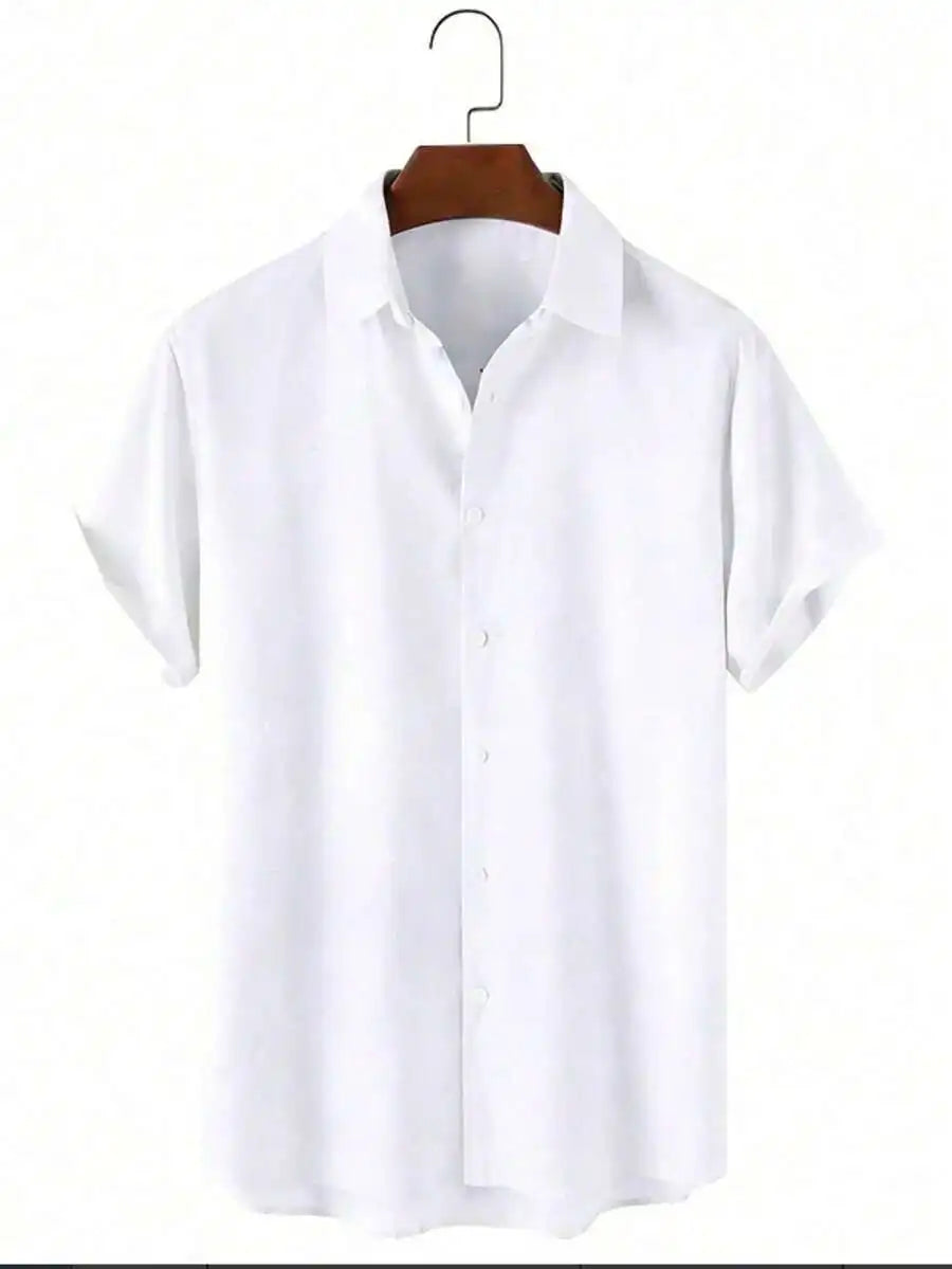 Mens Hawaiian Shirt With Cuban Collar Ship Print Polyester