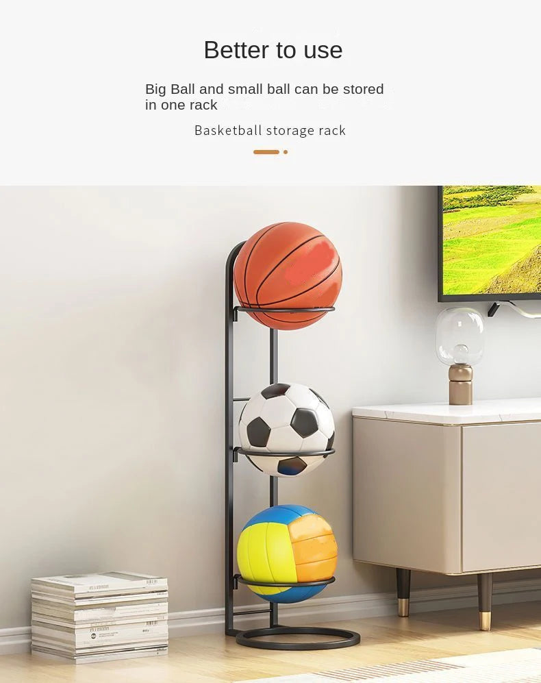 Indoor Kids Ball Storage Rack For Basketball Football Volleyball Kindergarten