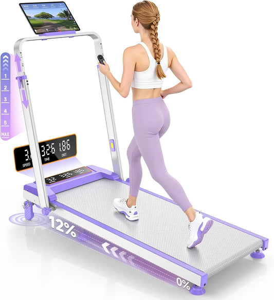 Walking Pad Treadmill With Incline And Foldable Under Desk