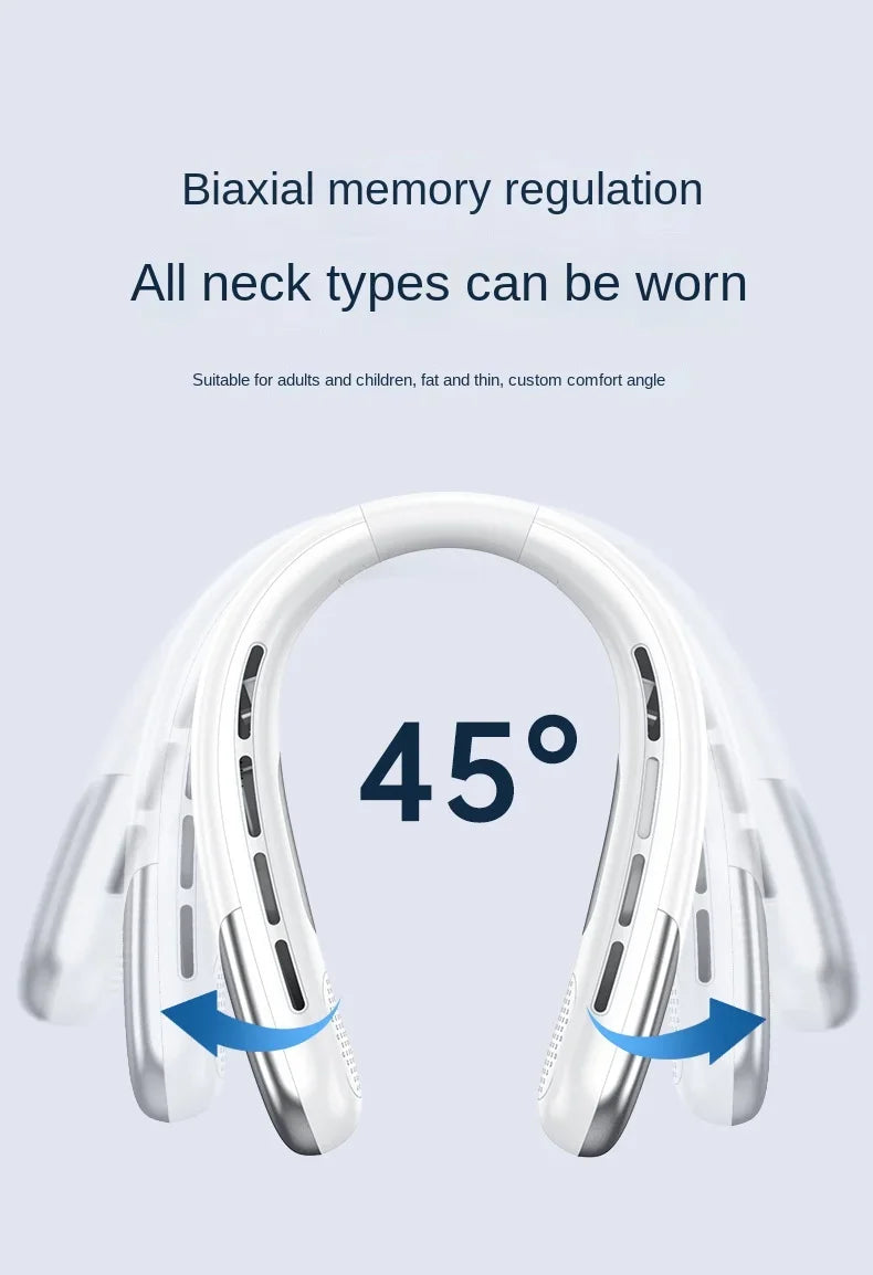 DELIXING 10000mAh Portable Neck Fan Bladeless Silent Rechargeable
