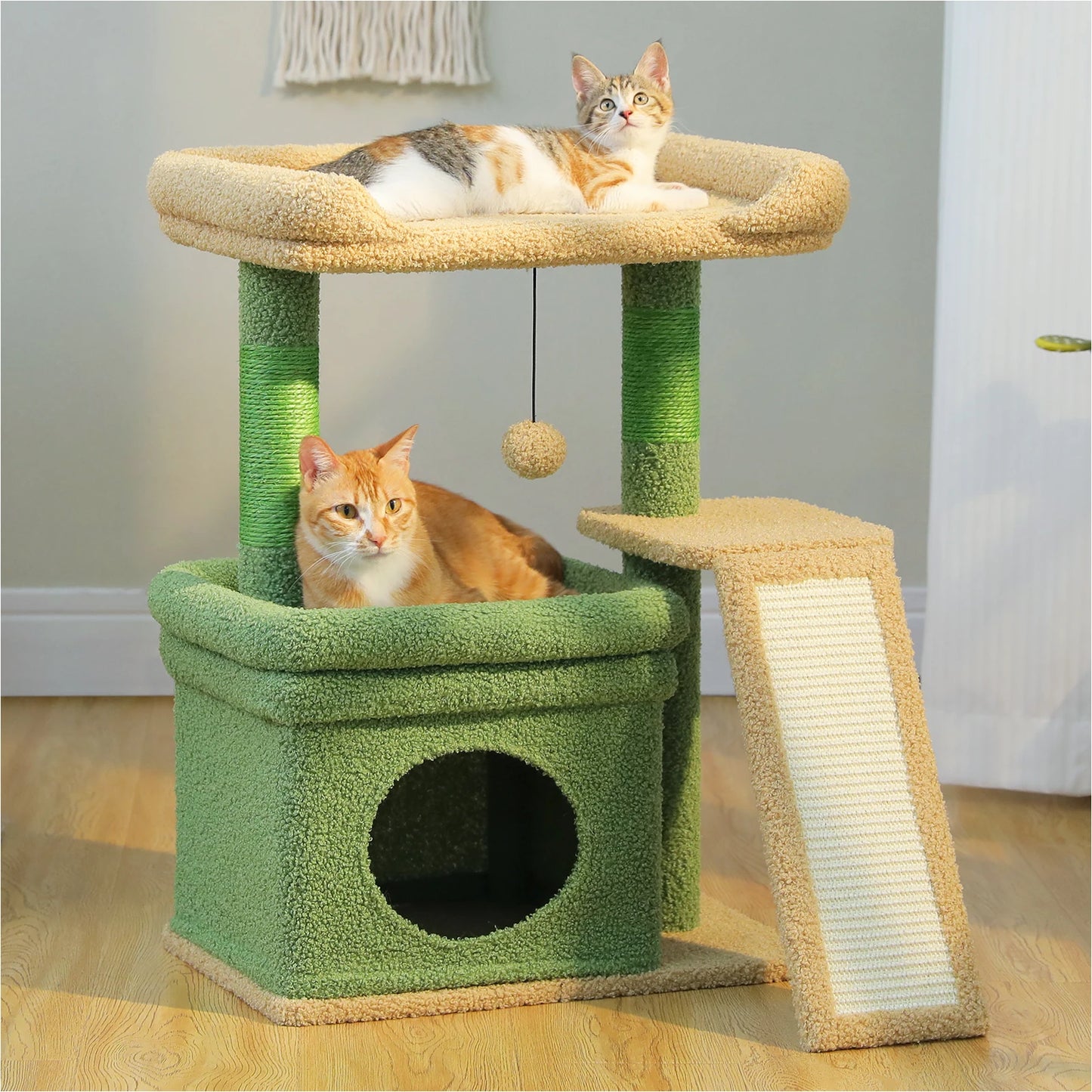 PAWZ Road Small Cat Tree Tower With Sisal Scratching Post