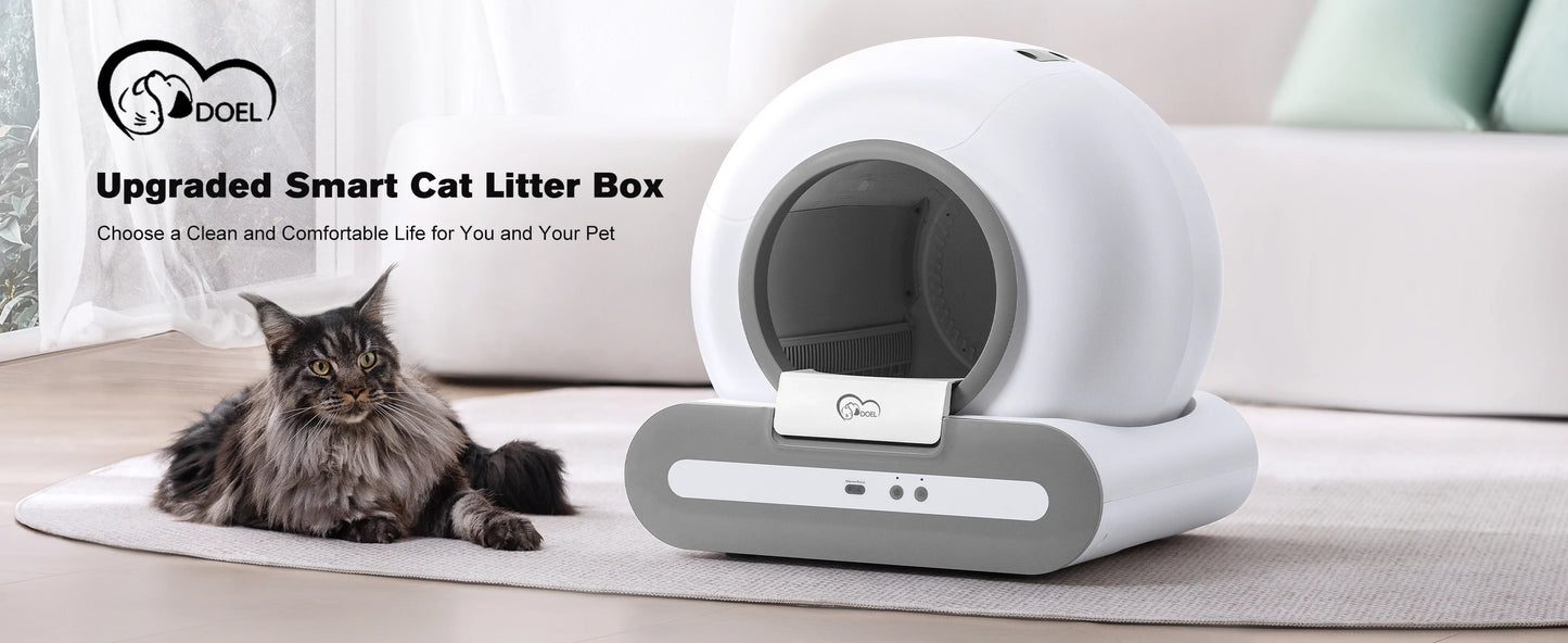 DOEL Self-Cleaning Cat Litter Box With App Control