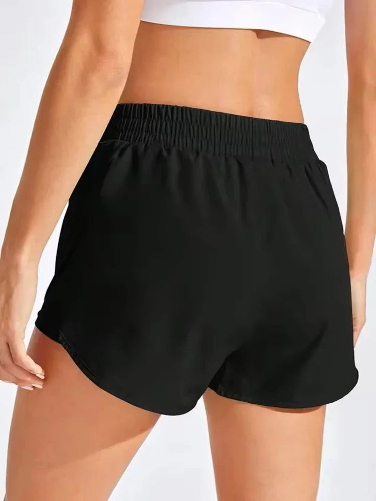 Yoga Shorts for Women Elastic Fitness Running Workout Gym Sportwear