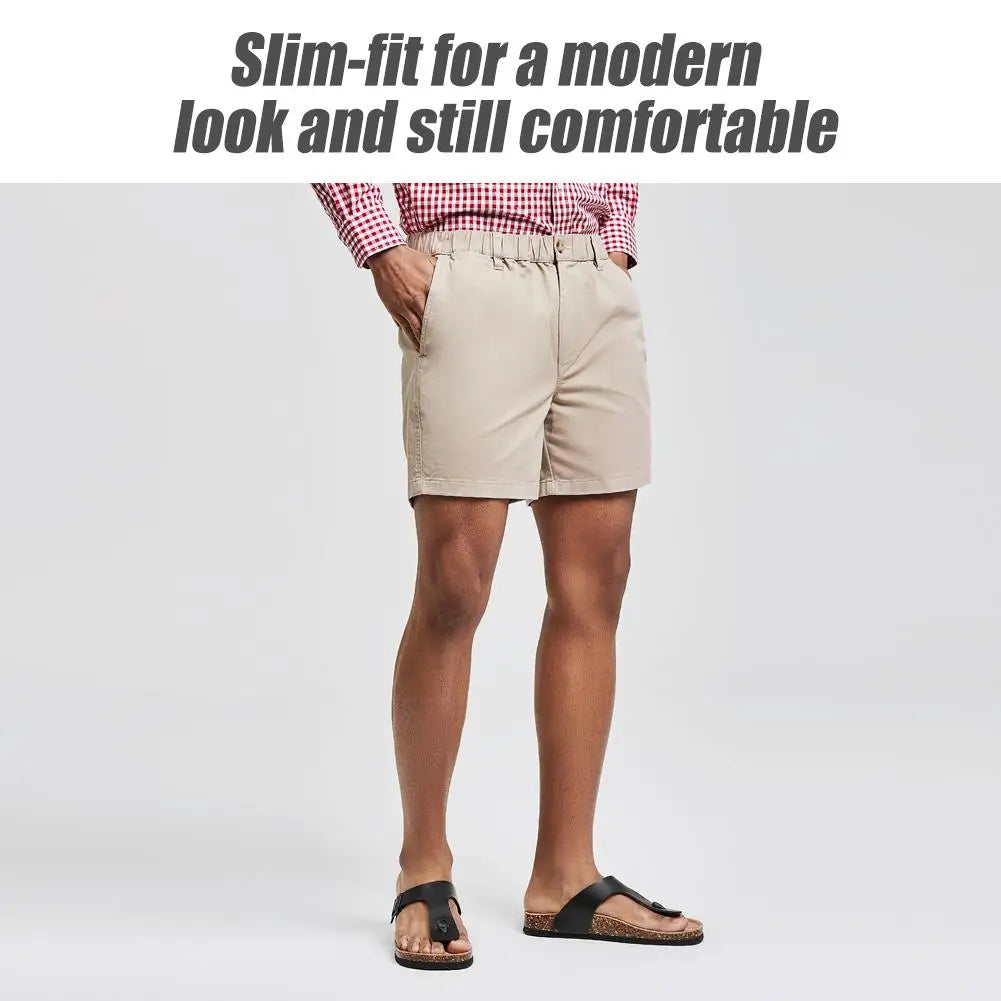 Men's Cotton Mesh Swim Trunks With Zipper Pockets Comfort Fit