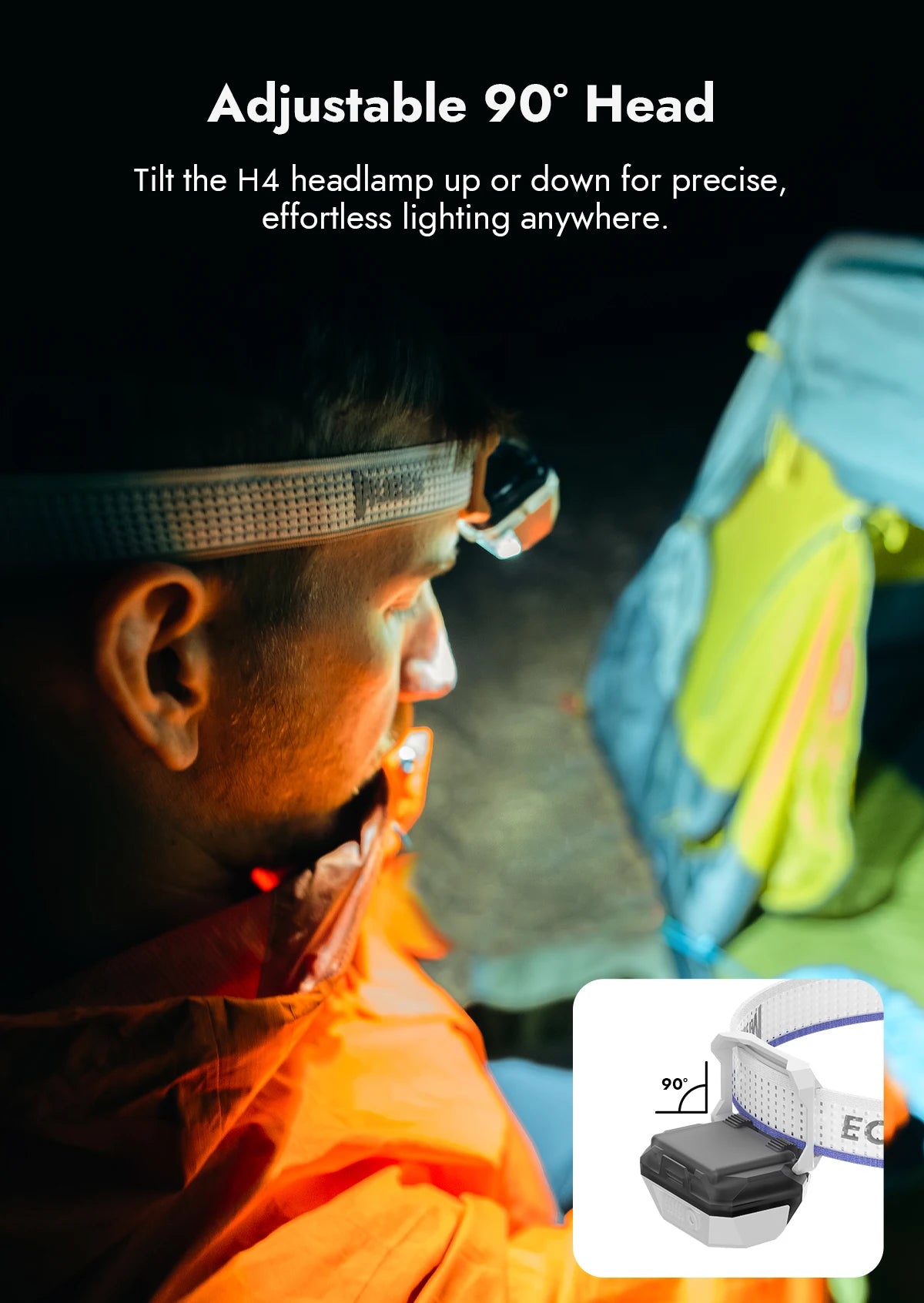 WUBEN H4 G5 Rechargeable LED Flashlight With RGB Light Outdoors