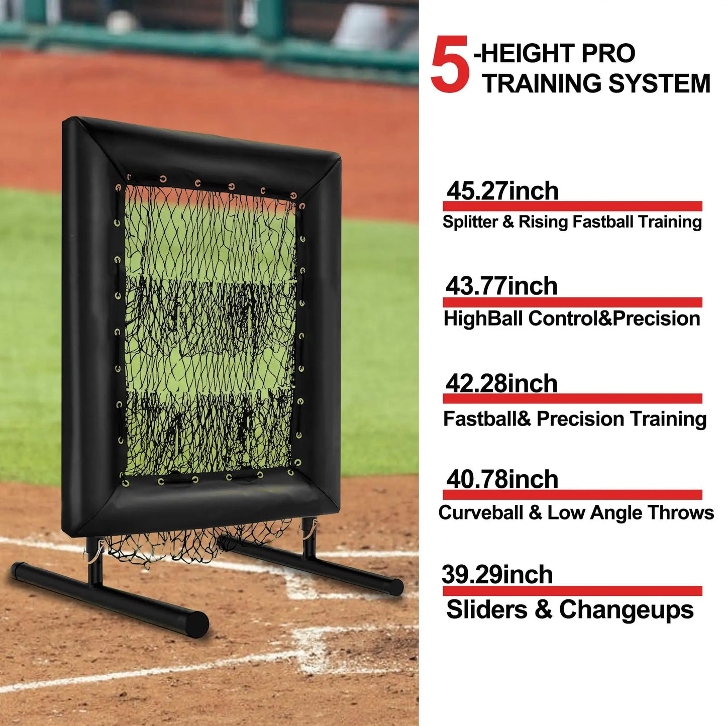HiMISS Adjustable Pitching Net With Strike Zone And Carry Bag