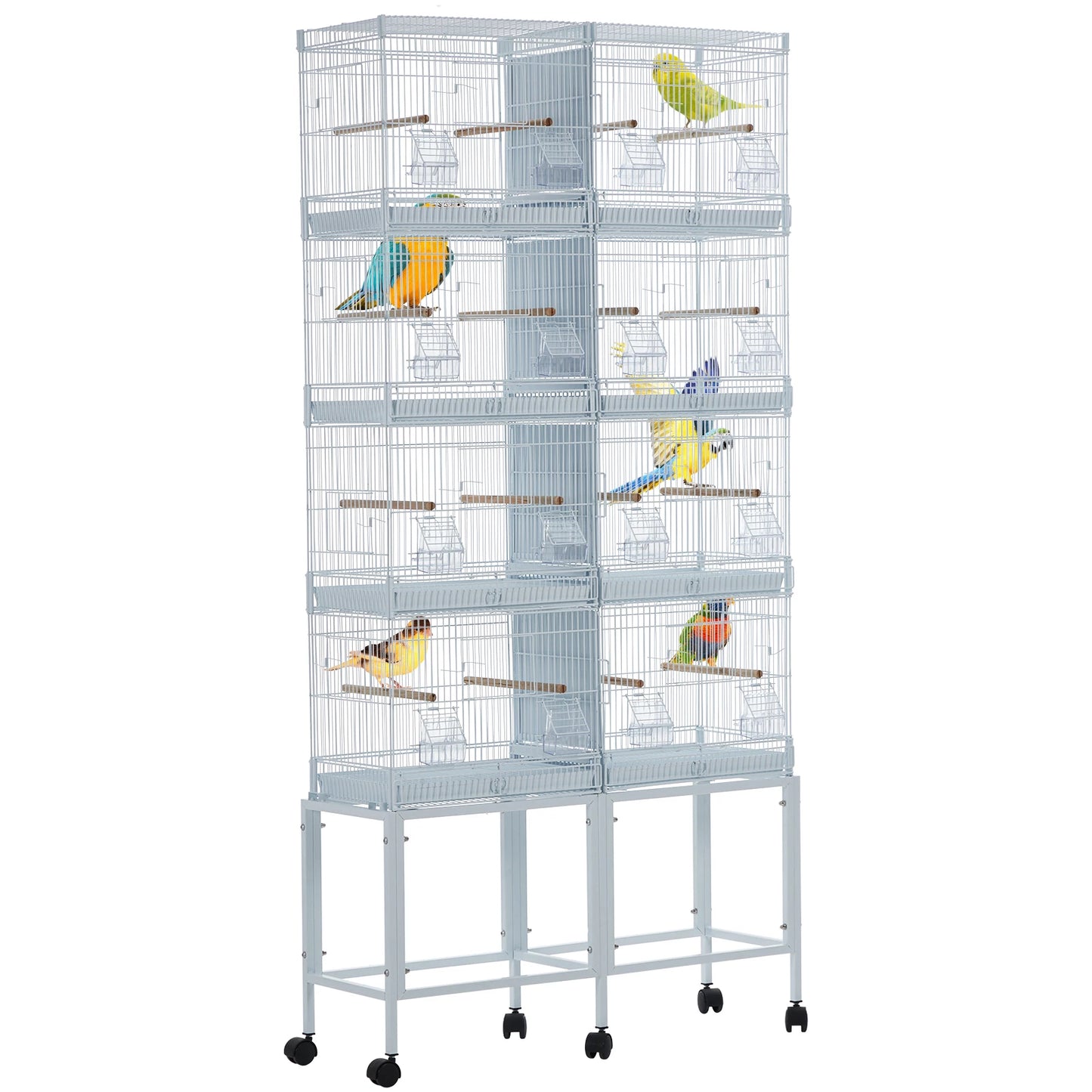 HiMISSCN Bird Cage With Rolling Stand For Parrots And Cockatiels