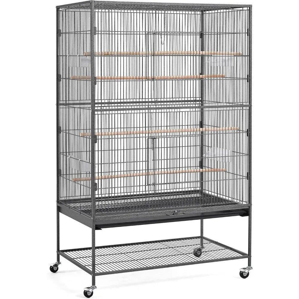 NONECN Parrot Cage With Rolling Stand For Medium Birds