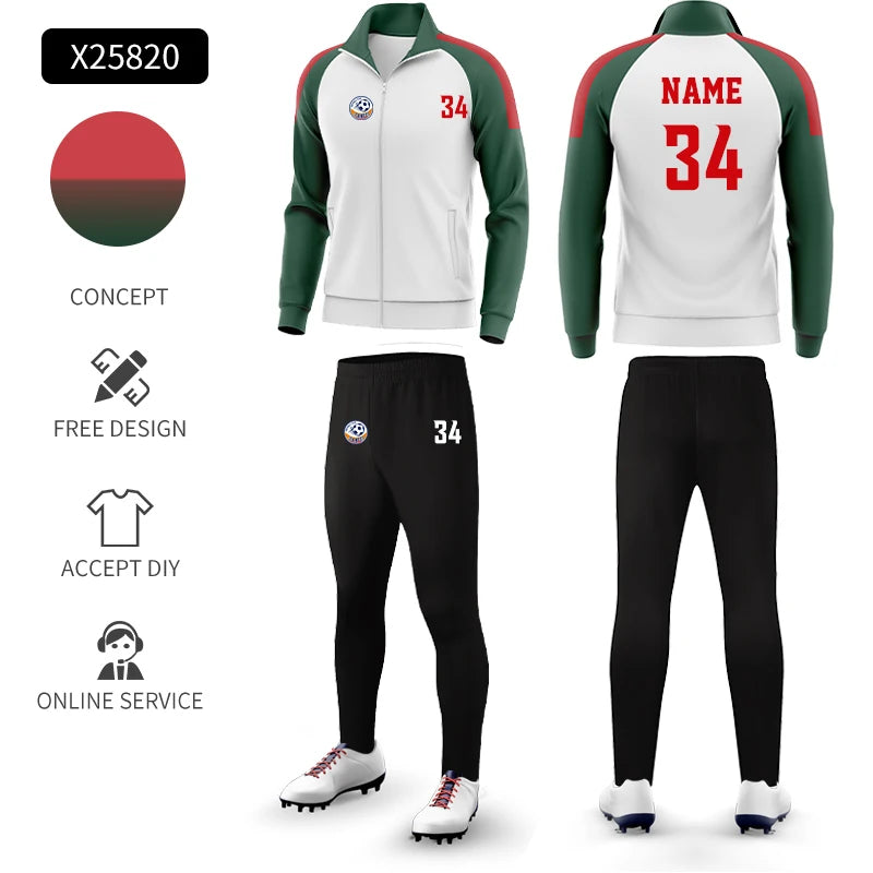 JianfeiCN Full Zip Fleece Tracksuit For Men And Women