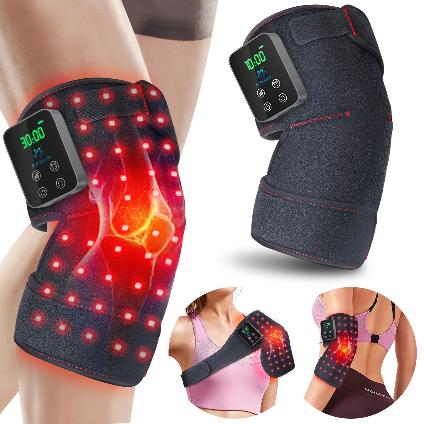 Astarexin Red Light Therapy Knee Wrap With 72 LEDs Rechargeable