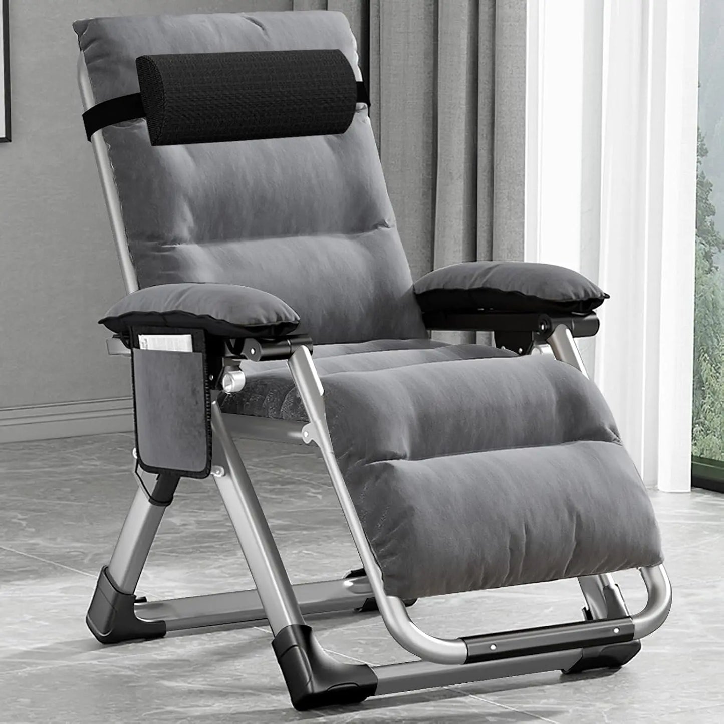 Zero Gravity Chair Premium Lawn Recliner Portable Detachable Cushion Headrest