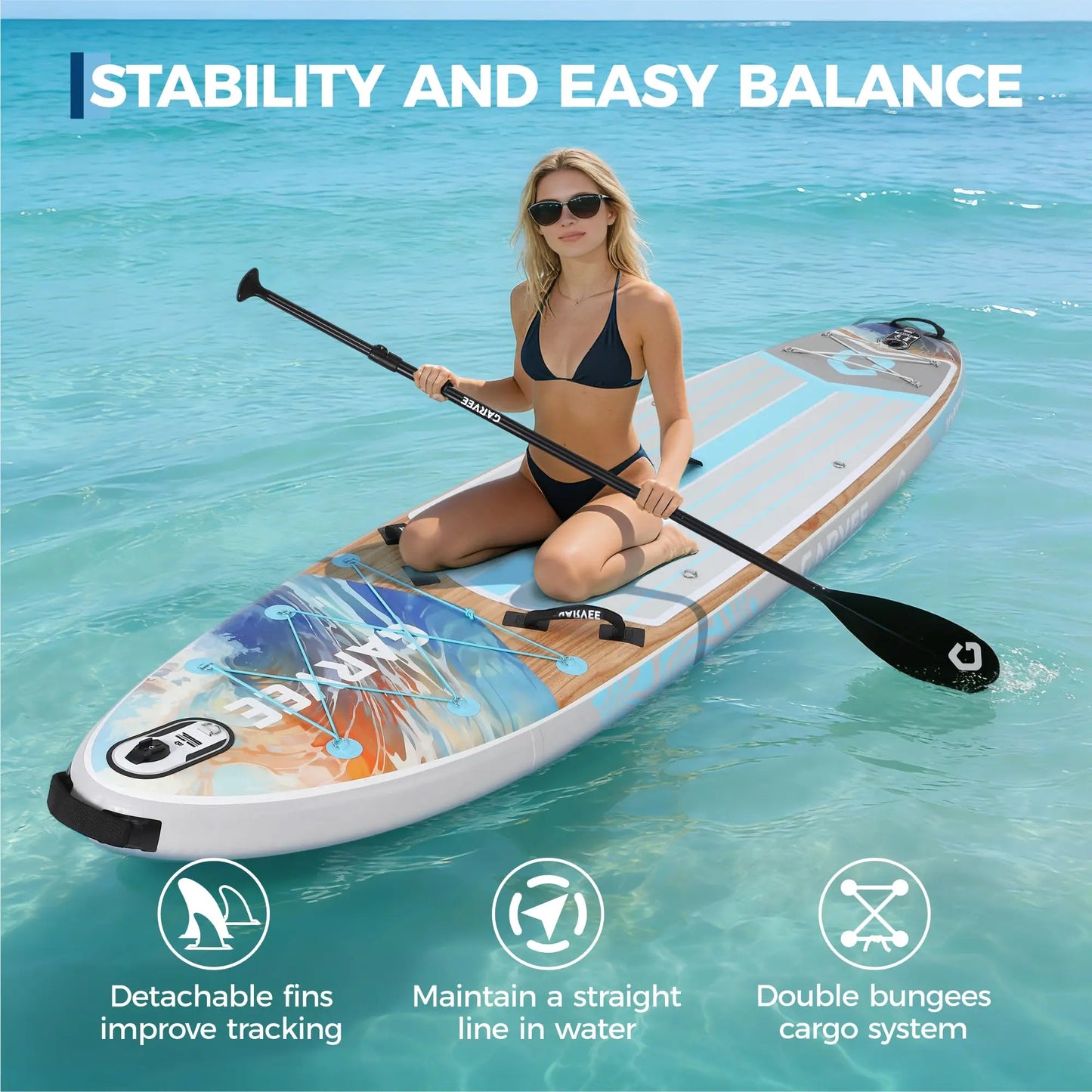 HiMISS Inflatable SUP With Premium Accessories And Camera Mount
